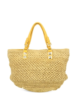 Michael Kors Vintage Santorini straw tote bag - Yellow