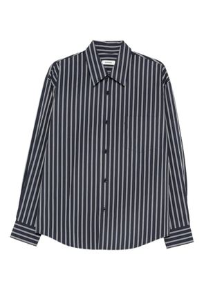 SANDRO striped-pattern button shirt - Blue