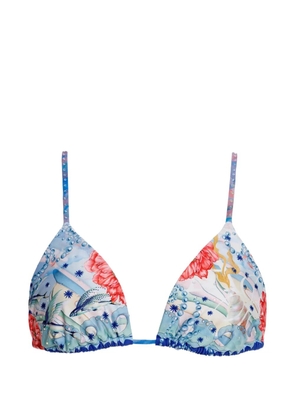 Agua Bendita Lolita rhinestone lolita bikini top - Blue