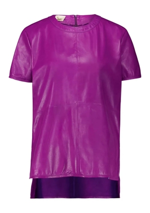 PAULA Paloma leather short-sleeve T-shirt - Purple