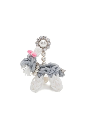 SHUSHU/TONG puppy earrings - White