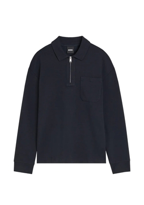 BOSS half-zip polo shirt - Blue