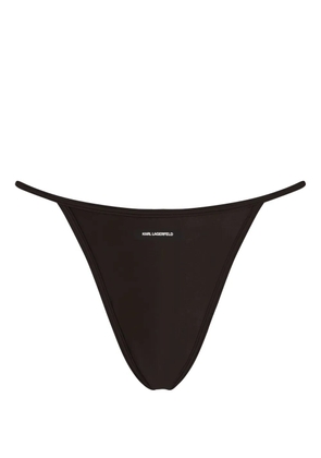 Karl Lagerfeld logo satin briefs - Black