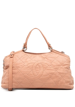 CHANEL Pre-Owned 2012 Small Iridescent Calfskin Sea Hit Tote satchel - Pink