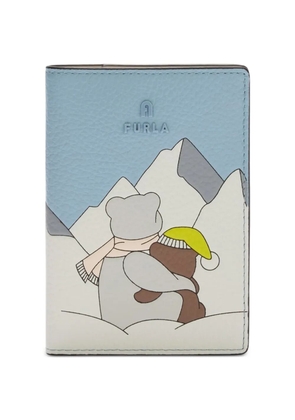 Furla leather passport holder - Blue