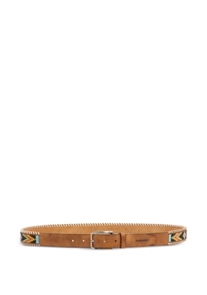 DSQUARED2 braided-embellishment leather belt - Brown