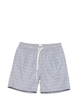 Eleventy geometric-pattern swim shorts - Blue