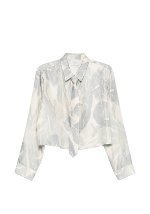 Alysi tie printed shirt - Neutrals