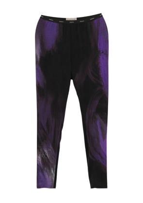 Yohji Yamamoto printed leggings - Purple