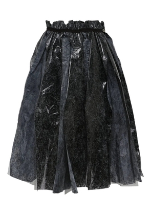 Comme des Garçons TAO foil-effect pleated skirt - Black