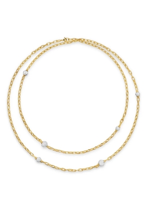 David Yurman 18kt yellow gold DY Madison beaded diamond necklace (3mm)
