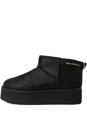 Karl Lagerfeld platform pull-on boots - Black