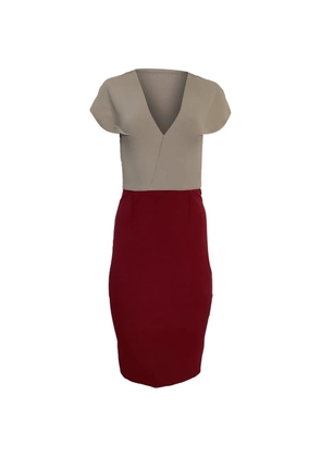 Roland Mouret colourblock V-neck dress - Red