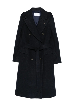 Manuel Ritz belted double-breasted coat - Blue