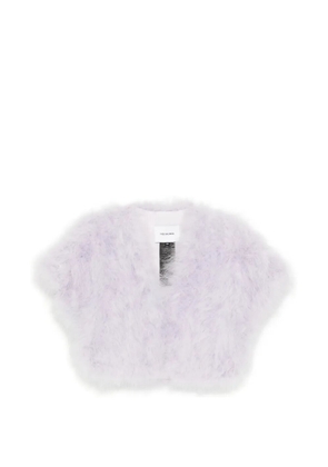 Yves Salomon feather cape - Purple
