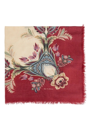 ETRO floral-print scarf - Red