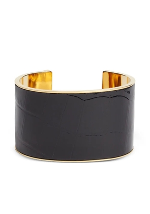 DSQUARED2 crocodile-effect cuff bracelet - Gold