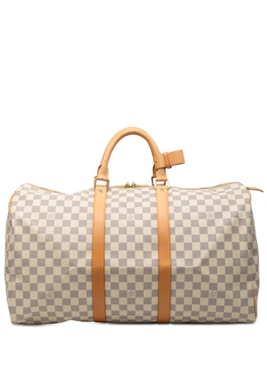 Louis Vuitton Pre-Owned 2008 Damier Azur Keepall 50 travel bag - White