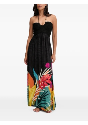 Desigual floral halterneck maxi dress - Black