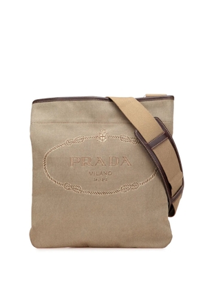 Prada Pre-Owned 2000-2024 Canvas Canapa Logo crossbody bag - Brown
