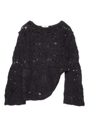 Muller Of Yoshiokubo open-knit sweater - Black
