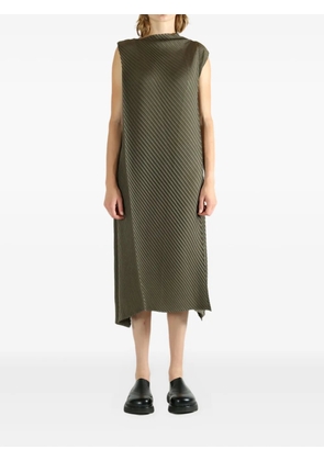 Issey Miyake Fold Pleats sleeveless midi dress - Green