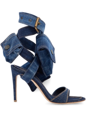 DSQUARED2 buckle detail heeled sandals - Blue