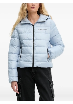 Karl Lagerfeld Jeans hooded puffer jacket - Blue