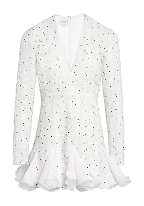 Giambattista Valli polka-dot ruffled dress - White