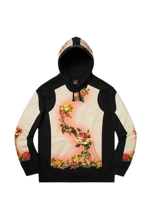 Supreme floral-print hoodie - Black