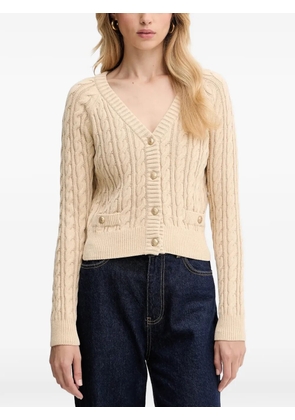 GUESS USA button-up cable-knit cardigan - Neutrals