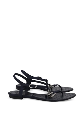 CHANEL Pre-Owned chain-detail ankle-strap sandals - Blue