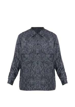 Giorgio Armani geometric-print shirt - Grey
