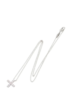 Harry Winston 2010s mini cross-pendant diamond necklace - Silver