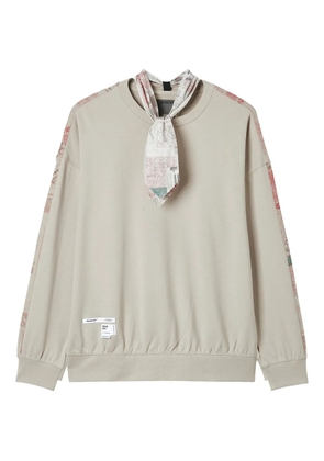 Musium Div. patterned sleeve sweatshirt - Neutrals