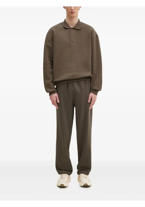 Pangaia polo-collar sweatshirt - Brown