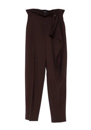 Rochas drap-detailed trousers - Brown