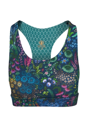 PIP STUDIO floral-print racerback sports bra - Blue