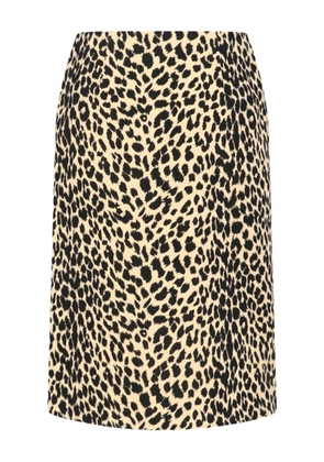 ASPESI leopard print midi skirt - Brown