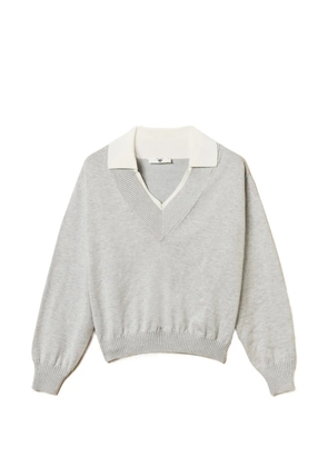 TWINSET wingtip-collar sweater - Grey