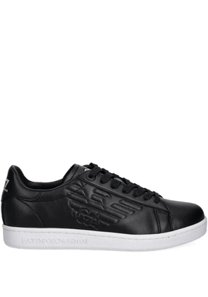 Ea7 Emporio Armani logo-embossed sneakers - Black
