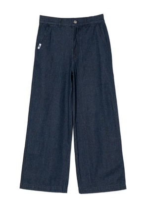 CHOCOOLATE logo-patch wide-leg jeans - Blue