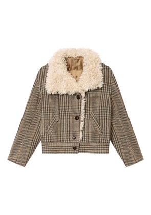 MARANT ÉTOILE Fadia check jacket - Brown