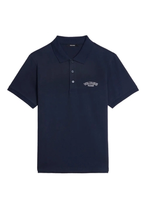 Zadig&Voltaire Dimitri logo-embroidered polo shirt - Blue