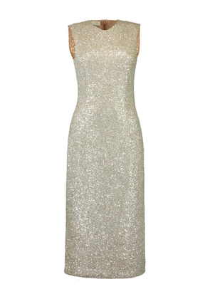 Michael Kors Collection sequin sheath midi dress - Silver