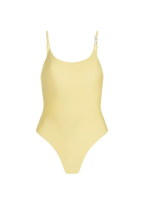 Karl Lagerfeld Signature cheeky swimsuit - Yellow