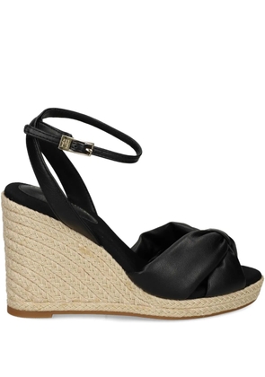 Tommy Hilfiger knot-detail wedge sandals - Black