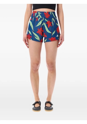 adidas x Farm Rio floral stripe mini short - Blue