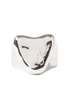 Claudie Pierlot engraved-logo ring - Silver