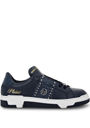 Philipp Plein Cocco leather sneakers - Blue